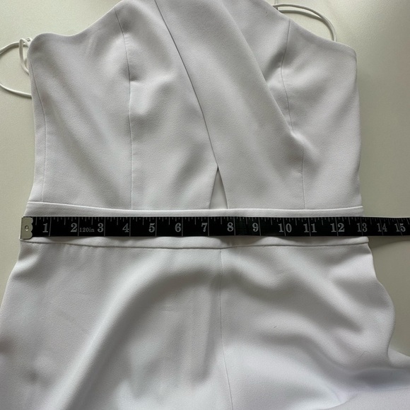 ALICE + OLIVIA Trinity White Cross Front Wide Leg Jumpsuit size 2 sleeveless - Picture 9 of 9